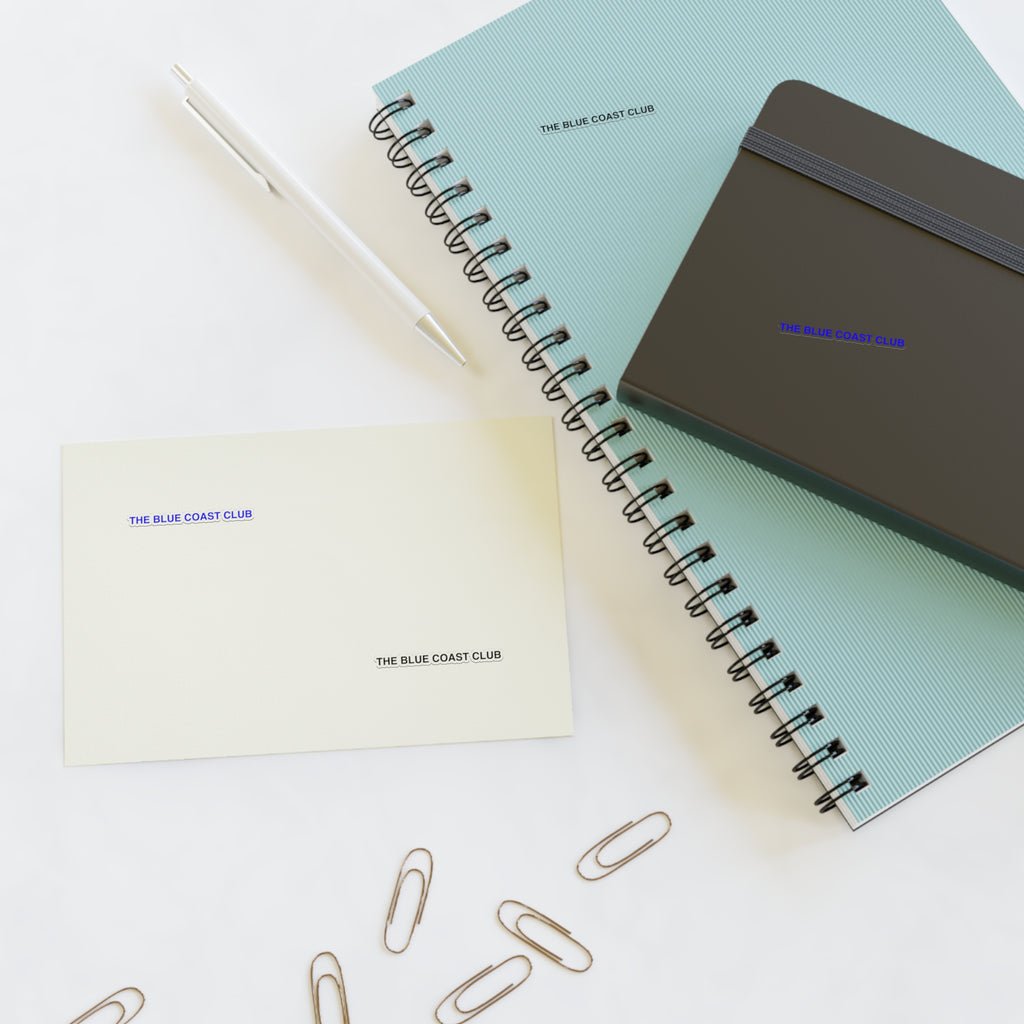 The Blue Coast Club Sticker Sheet — Minimal Logo Stickers (4-Pack)
