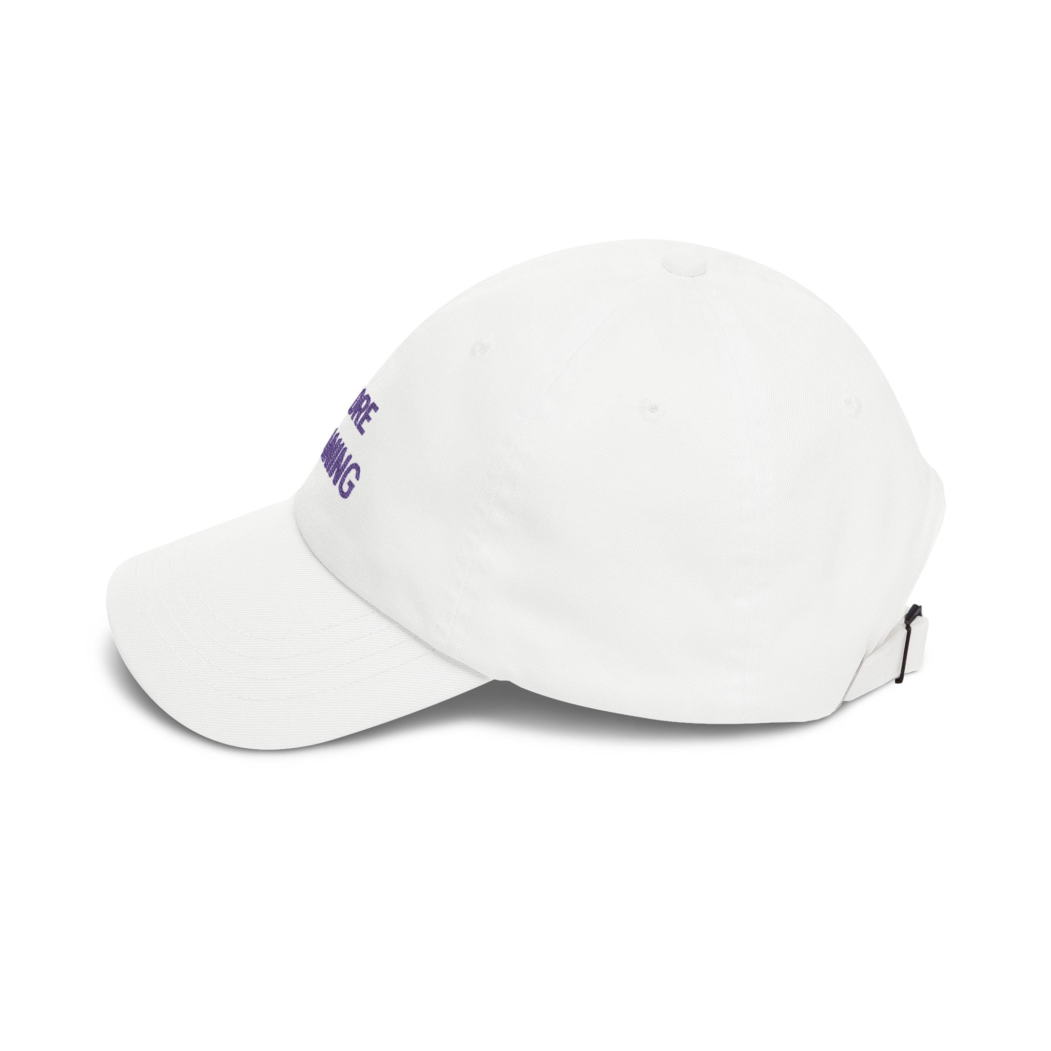 Dad Cap — "Art Before Meaning" Embroidered White Baseball Hat