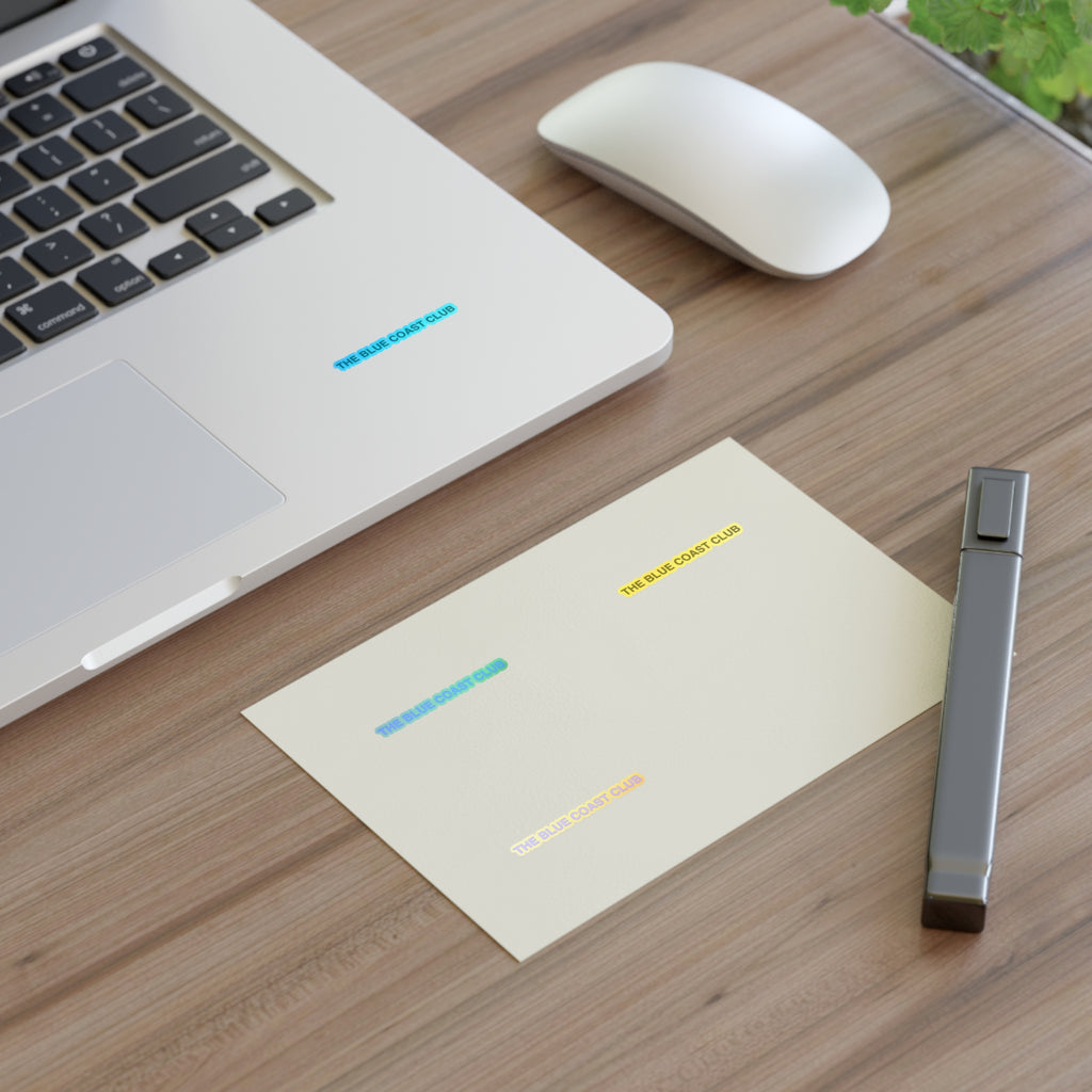 The Blue Coast Club Sticker Sheet — Minimal Logo Stickers (4-Pack)