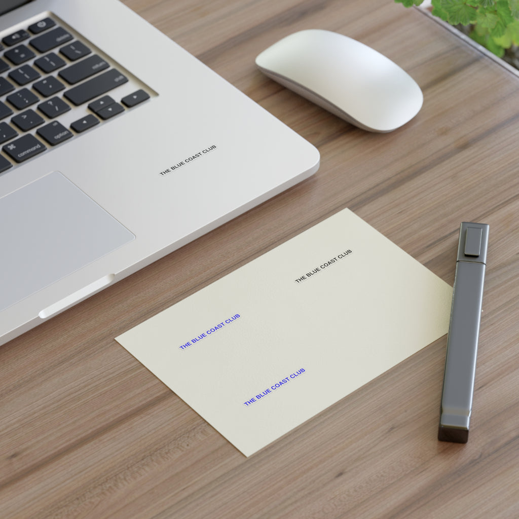 The Blue Coast Club Sticker Sheet — Minimal Logo Stickers (4-Pack)